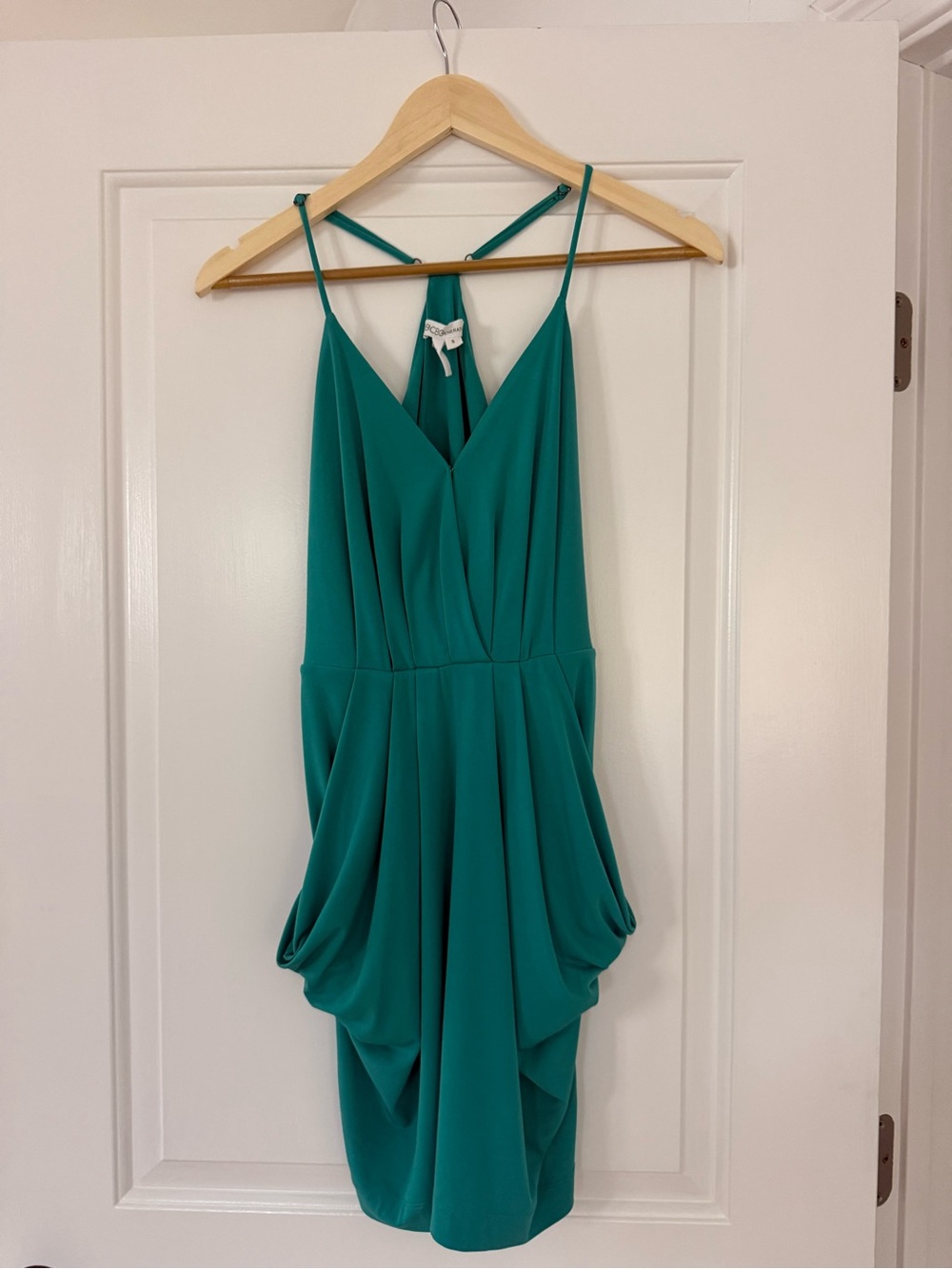 BCBGeneration Teal V-Neck Spaghetti Strap Mini Dress - Picture 5 of 5